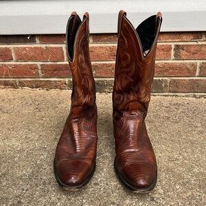Dan Post | Tobacco Brown Leather Mens Cowboy Western Boots Size 12